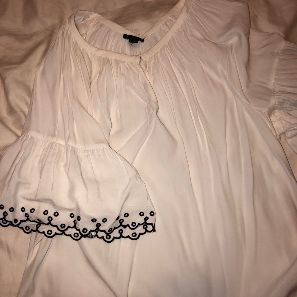 Ann Taylor Embroidered Blouse